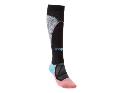 Bridgedale ponožky Ski Midweight Women's black/coral/227