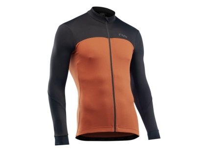 northwave force 2 roadgravel long sleeves jersey blackcinnamon