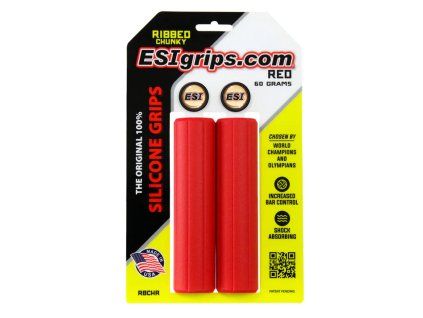 esi grips gripy chunky ribbed 32 mm cervena