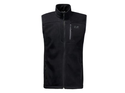 jack wolfskin thunder bay vest black 107400