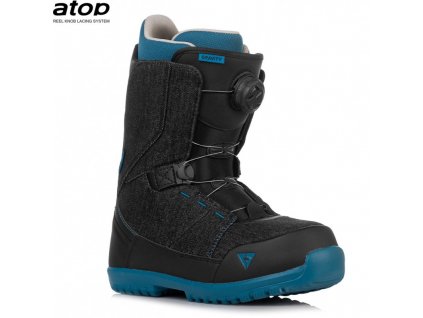 Gravity boty na snowboard Micro Atop black denim (Velikost bot UK 4)