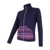 Sensor Tecnostretch Pattern dámská mikina celozip, fialová