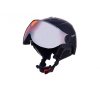 BLIZZARD Helma DOUBLE VISOR SKI HELMET, BLACK MATT, ORANGE LENS, MIRROR