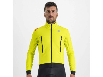 3573 3573 panska cyklisticka bunda sportful fiandre warm jacket zluta