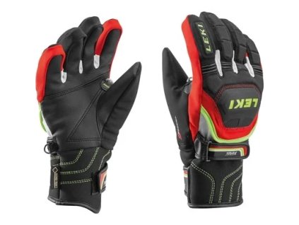 3723 3723 rukavice leki worldcup race coach flex s gtx jr black red white yellow vel 5 0