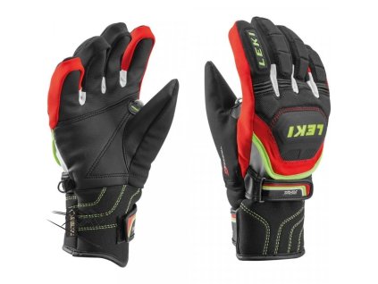 3726 3726 rukavice leki worldcup race coach flex s gtx junior black red yellow vel 7 0