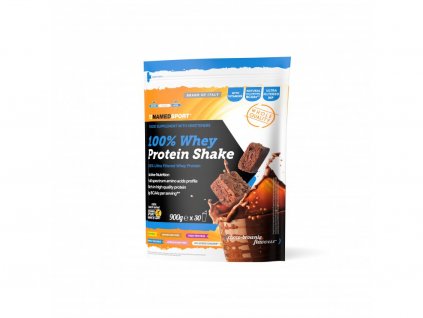 100% WHEY PROTEIN SHAKE CHOCO-BROWNIE - 900g, proteinový nápoj