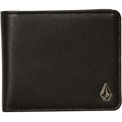 volcom slim stone faux leather wallet black d6032055 blk b dcwbjcl6ric2hdii