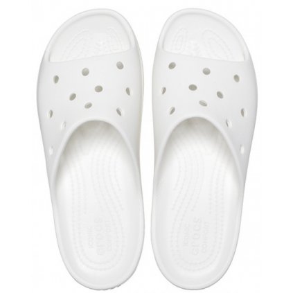 exisport damske slapky plazova obuv crocs classic platform slide white 5