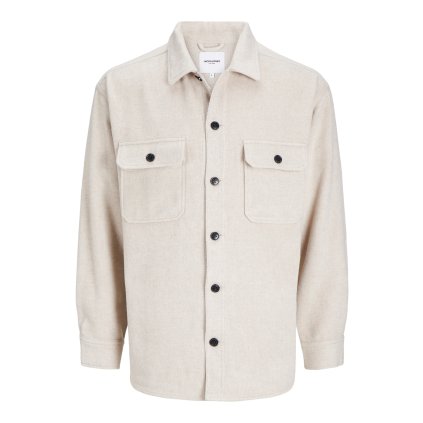 jackjones jjebradleyollieovershirtlsnoos white