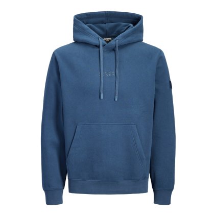jackjones jcopointsweatbadgehoodbf blue