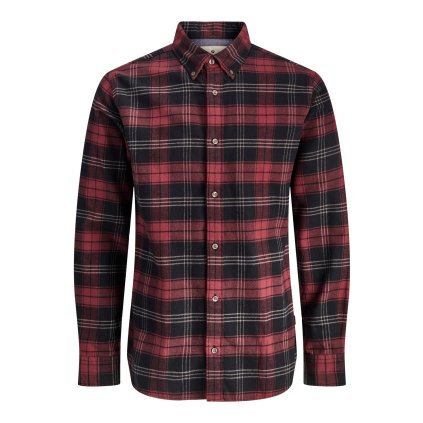 jackjones jprblubarkleyflannelx masl sshirtch red