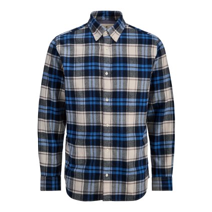 jackjones jprblubarkleyflannelx masl sshirtch blue