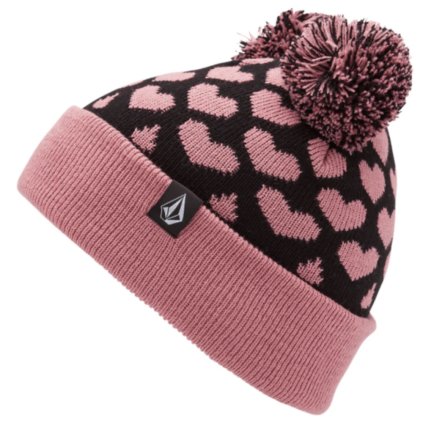 volcom stone pom beanie black