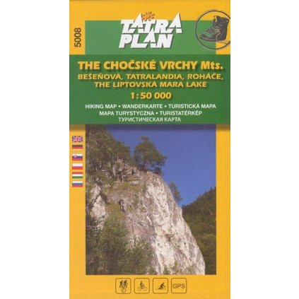 Chočské vrchy, Roháče 1:50 000, ang.