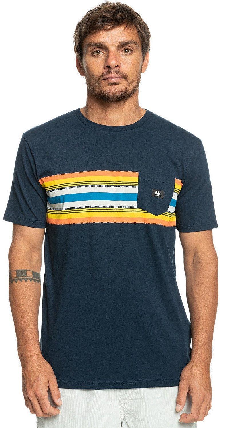 Quiksilver Surfadelica Stripe Pocket , Pánske tričko, Velikosť: S