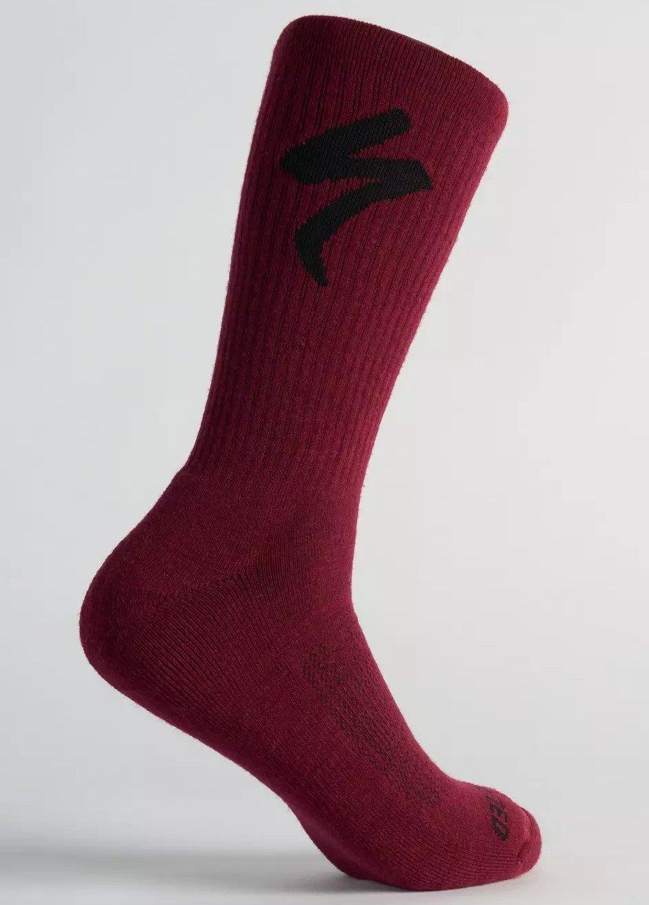 Ponožky Specialized Merino Midweight Tall Logo Socks Veľkosť: XL