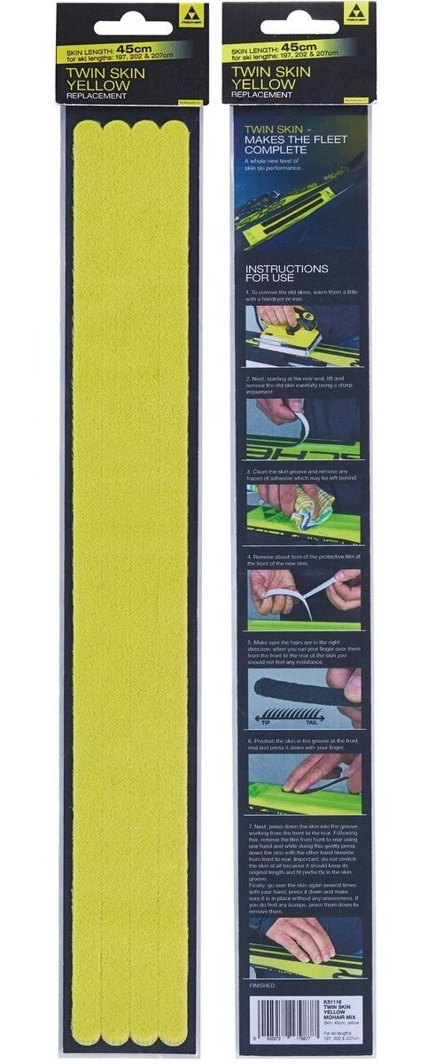 Fischer Twin Skin Yellow Mohair Narrow , Bežecké vazanie, Velikosť: 45 cm