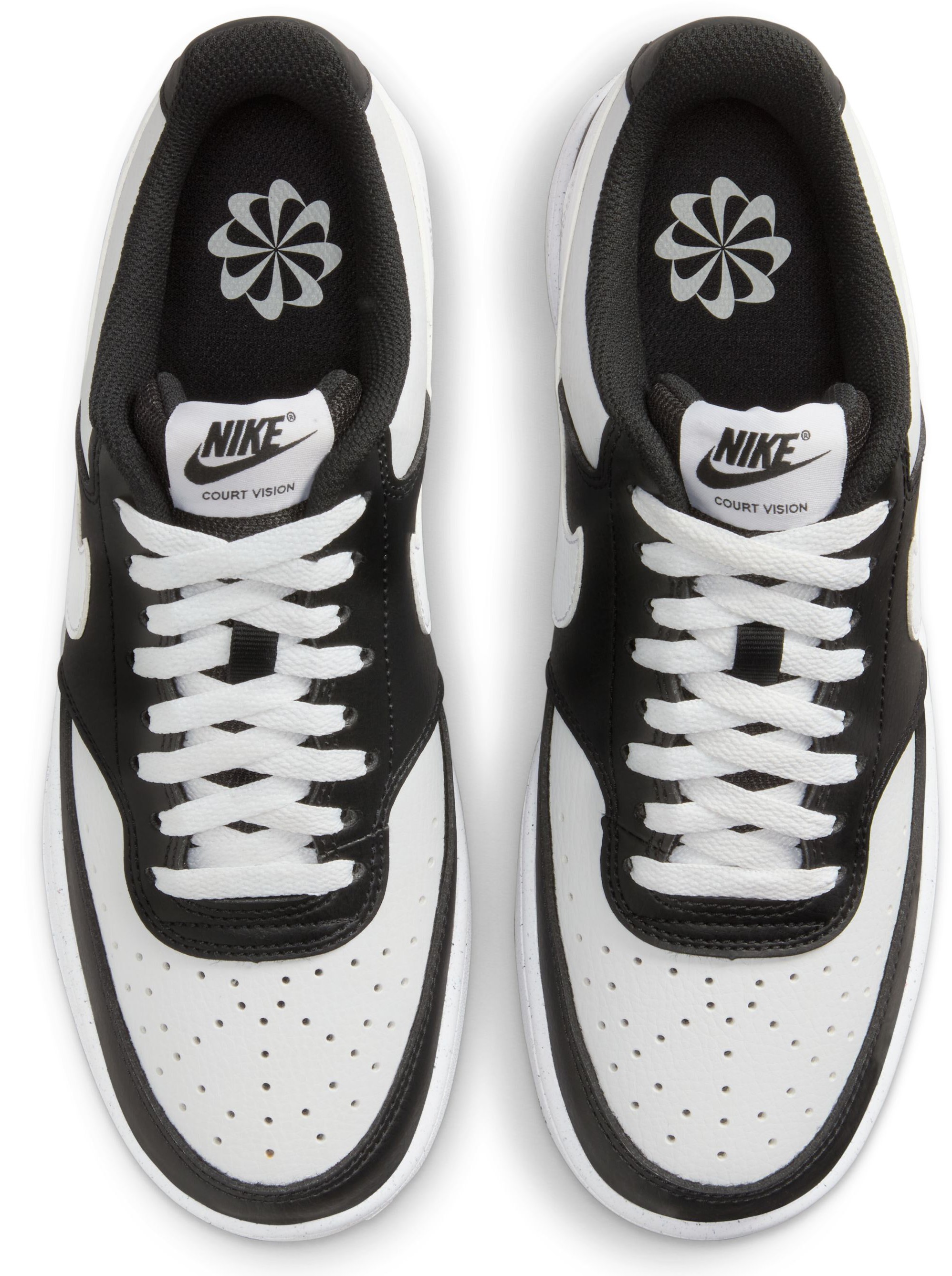 Nike Court Vision Low Next Nature W - Veľkosť: 38 | Farba: Čierna, Biela · záber 4