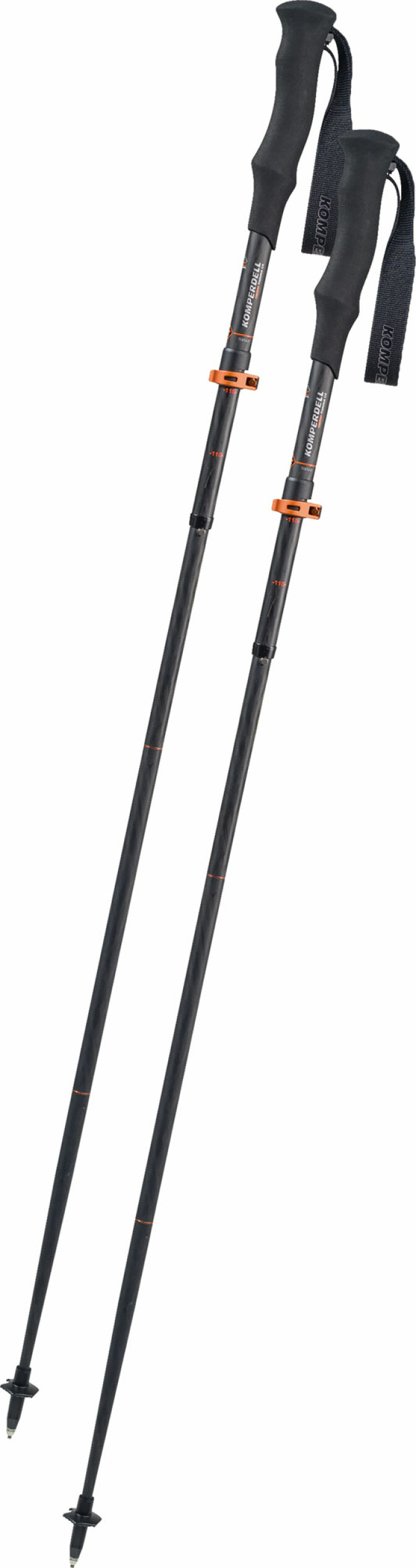 Komperdell Cross Stick Carbon Folding Poles , Trekingové palice, Velikosť: Univerzálna veľkosť