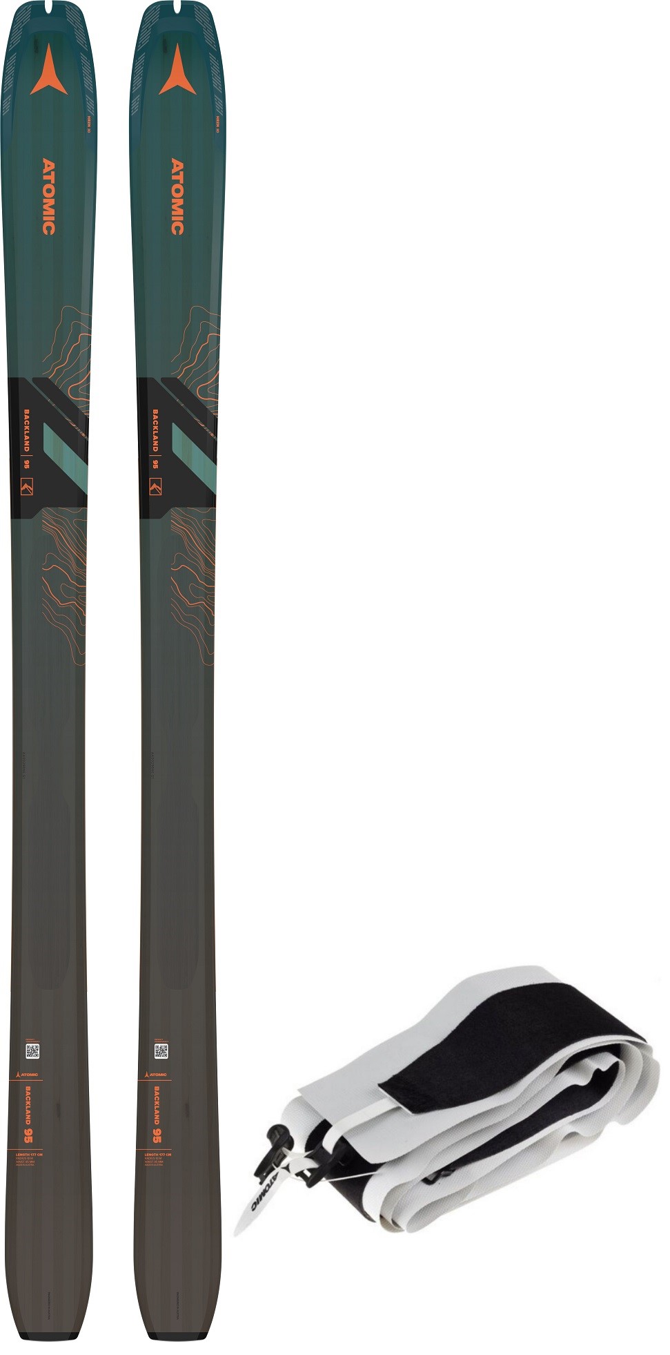 Atomic Backland 95 + Atomic Skin 95 1 cm, Skialp pásy, Velikosť: 161 cm