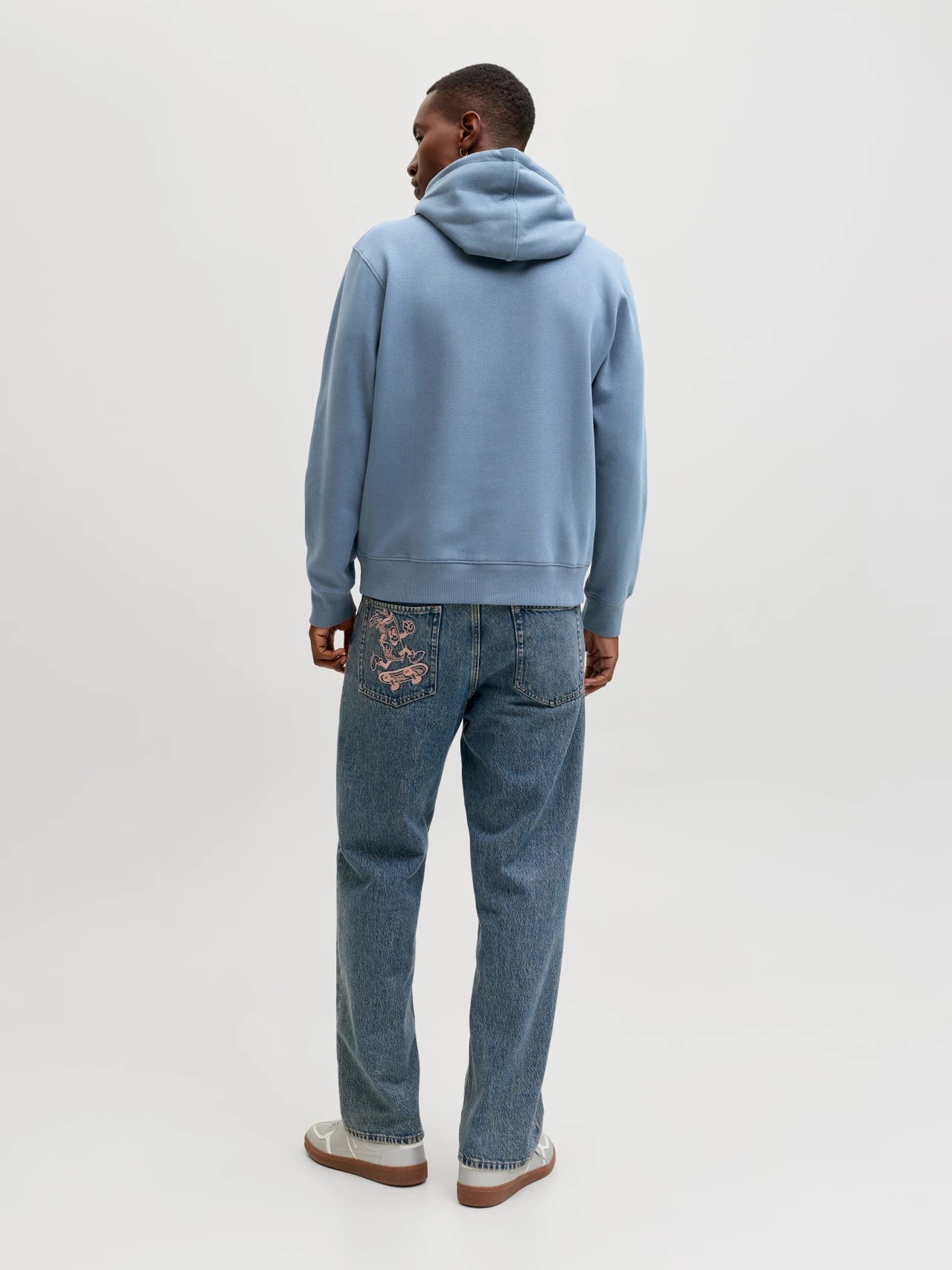 JACK AND JONES Jack & Jones Star Sweathood - Veľkosť: XL | Farba: Modrá · záber 3