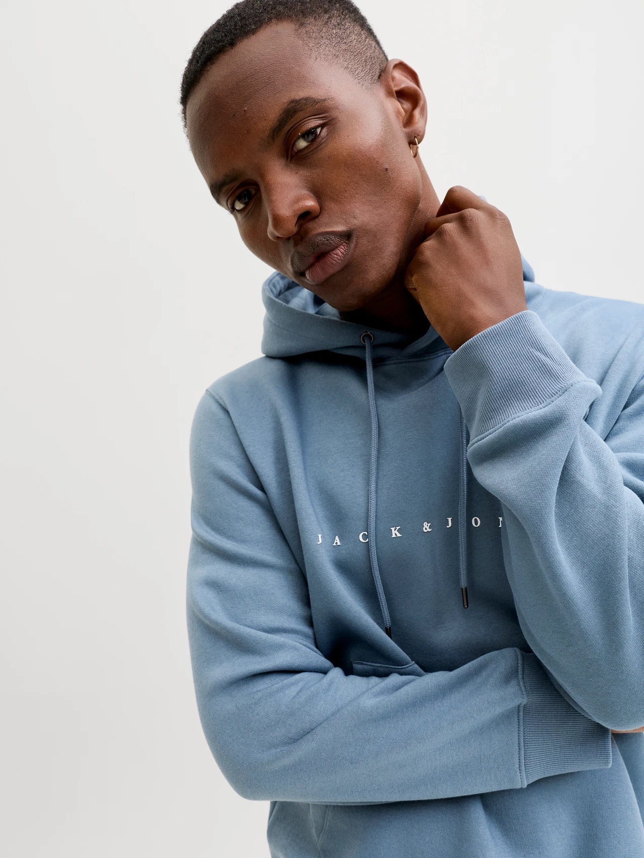 JACK AND JONES Jack & Jones Star Sweathood - Veľkosť: XL | Farba: Modrá · záber 7