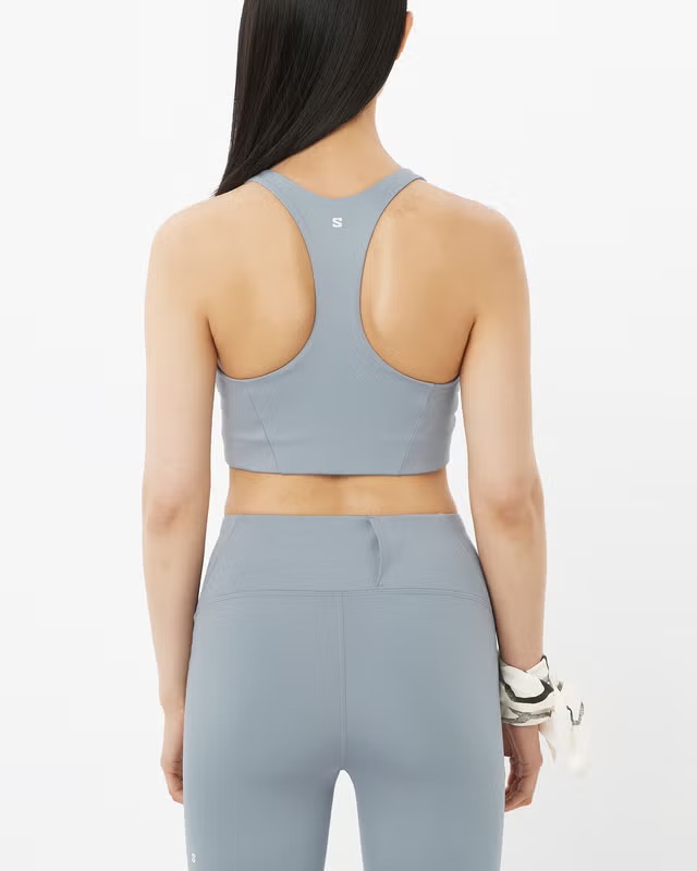 Salomon SHAKEout CORE BRA W - Veľkosť: M | Farba: Sivá · záber 3