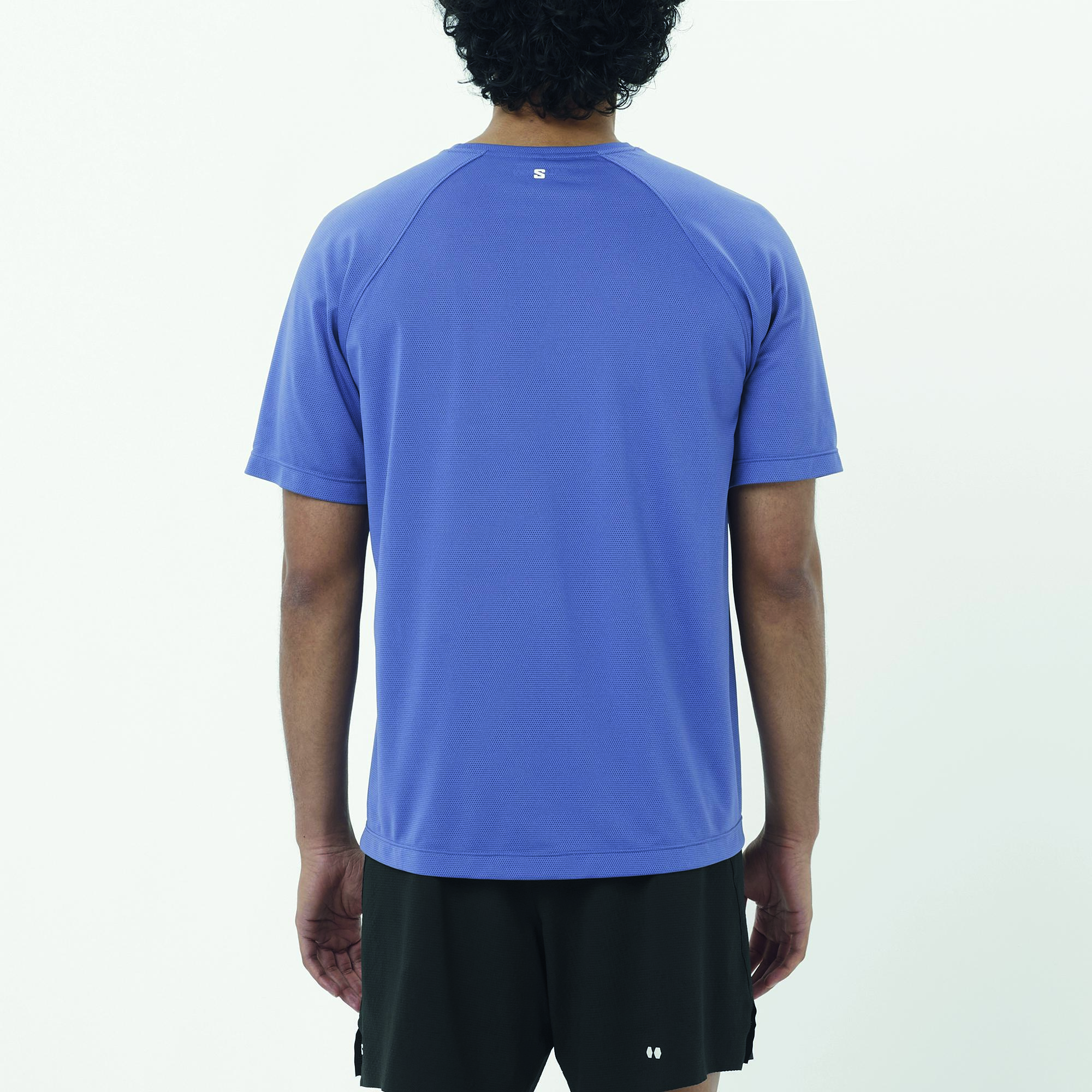 Salomon SHKout Core SS Tee M - Veľkosť: XL | Farba: Modrá · záber 3