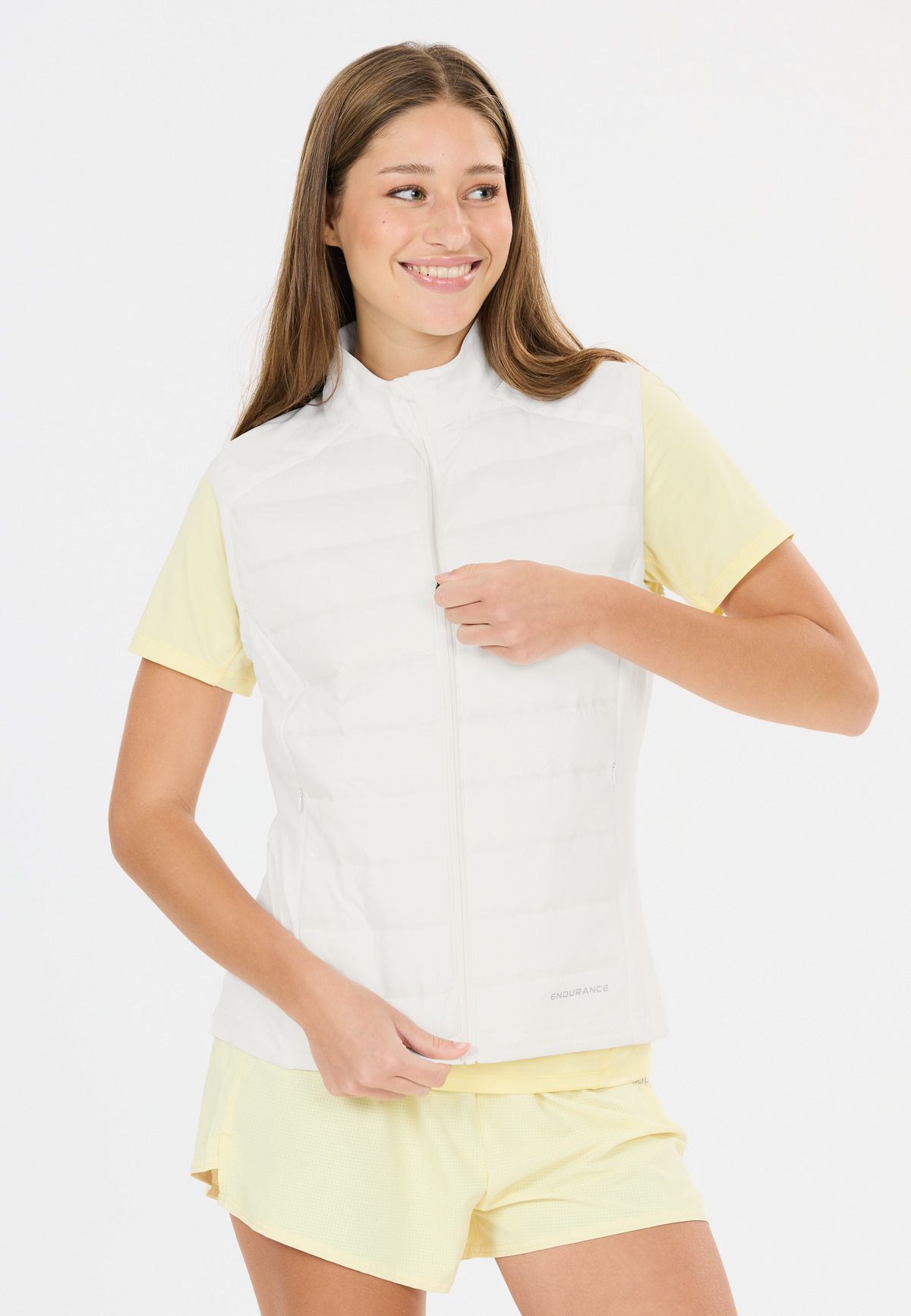 Endurance Reitta Hot Fused Hybrid Vest W - Veľkosť: 36 | Farba: Biela · záber 2