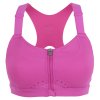 nike alpha dri fit womens high support padded front zip sports bra cup size a c active fuchsia pink spell active fuchsia 1518891
