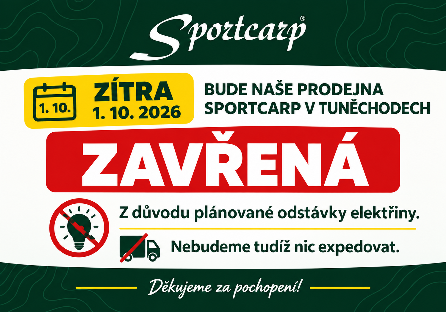 1.10. prodejna zavřená