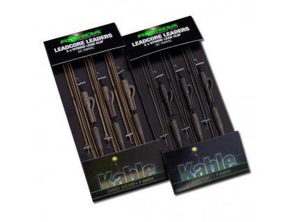 Korda hotové montáže Leadcore Leaders with Hybrid Lead Clip QC Swivel 1m Weed zelené (LLHQW)