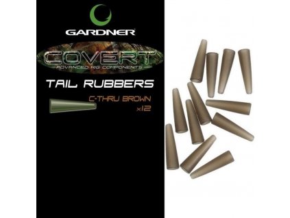 Gardner převleky Covert Tail Rubbers C-Thru Brown (CTR|CB)