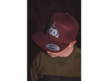 Monkey Climber šiltovka Logo Patch Snapback Burgundy