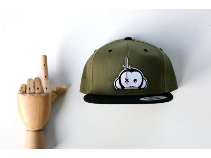 Monkey Climber kšiltovka Logo Patch Snapback Olive/Black