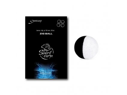 Sportcarp plávajúce penové nástrahy Zig Balls čierno-biele 10 mm 10 ks