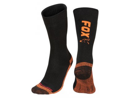 Fox termo ponožky Black/Orange Thermolite Long Socks