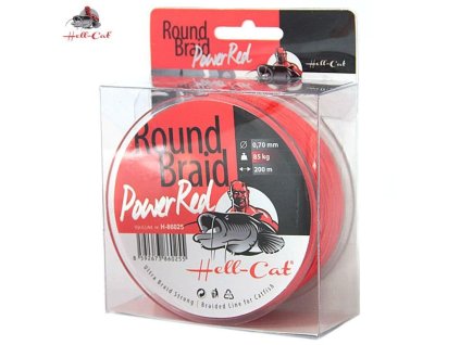 Hell-Cat Splietaná šnúra Round Braid Power Red 200 m ø 0,70 mm 85 kg (H-86026|-070)