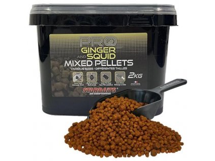 Starbaits pelety Probiotic Ginger Squid Mixed 2 kg (42969)