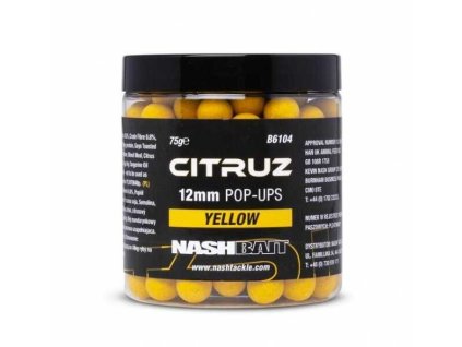 Nash plovoucí boilies Citruz Pop Ups Yellow ø 12 mm 75 g (B6104)