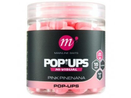 Mainline plávajúce boilies High Visual Pop Ups Pink Pinenana 15 mm (M13043)