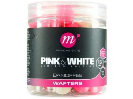 Mainline neutrálne vyvážené nástrahy Fluro Pink White Wafters Banoffee ø 15 mm (M44001)