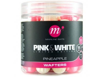 Mainline neutrálně vyvážené nástrahy Fluro Pink White Wafters Pineapple ø 15 mm (M44003)