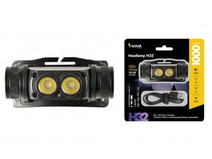 technik headlamp h32 nabijeci celovka kovova 1000lm