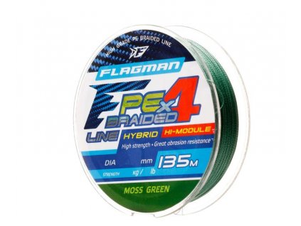 Flagman pletená šnúra Braid PE Hybrid F4 135 m MossGreen