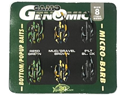 30plus hacky genomic camo hooks vel 8 micro barb