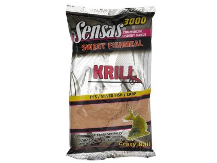 Sensas vnadící směs 3000 Sweet Fishmeal UK Krill 1 kg (10081)