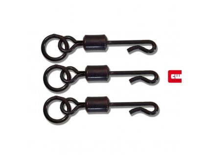 Carp Whisperer rychlovýměnné obratlíky s očkem Quick Change Ring Swivel 10 ks vel. 8 (QCRS)