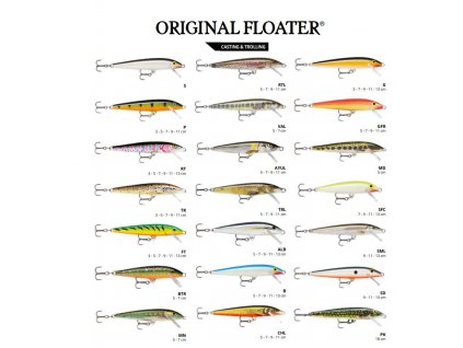 rapala wobler original floater 11 melce se potapejici